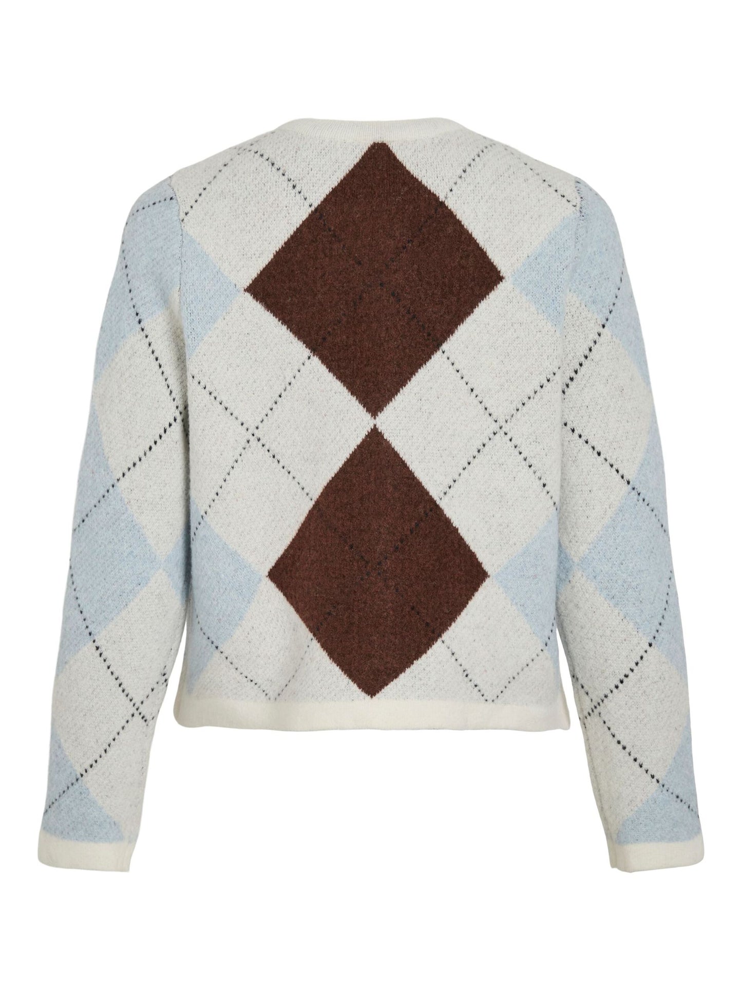 Vila - Vikayla O-Neck Check Knit Cardigan