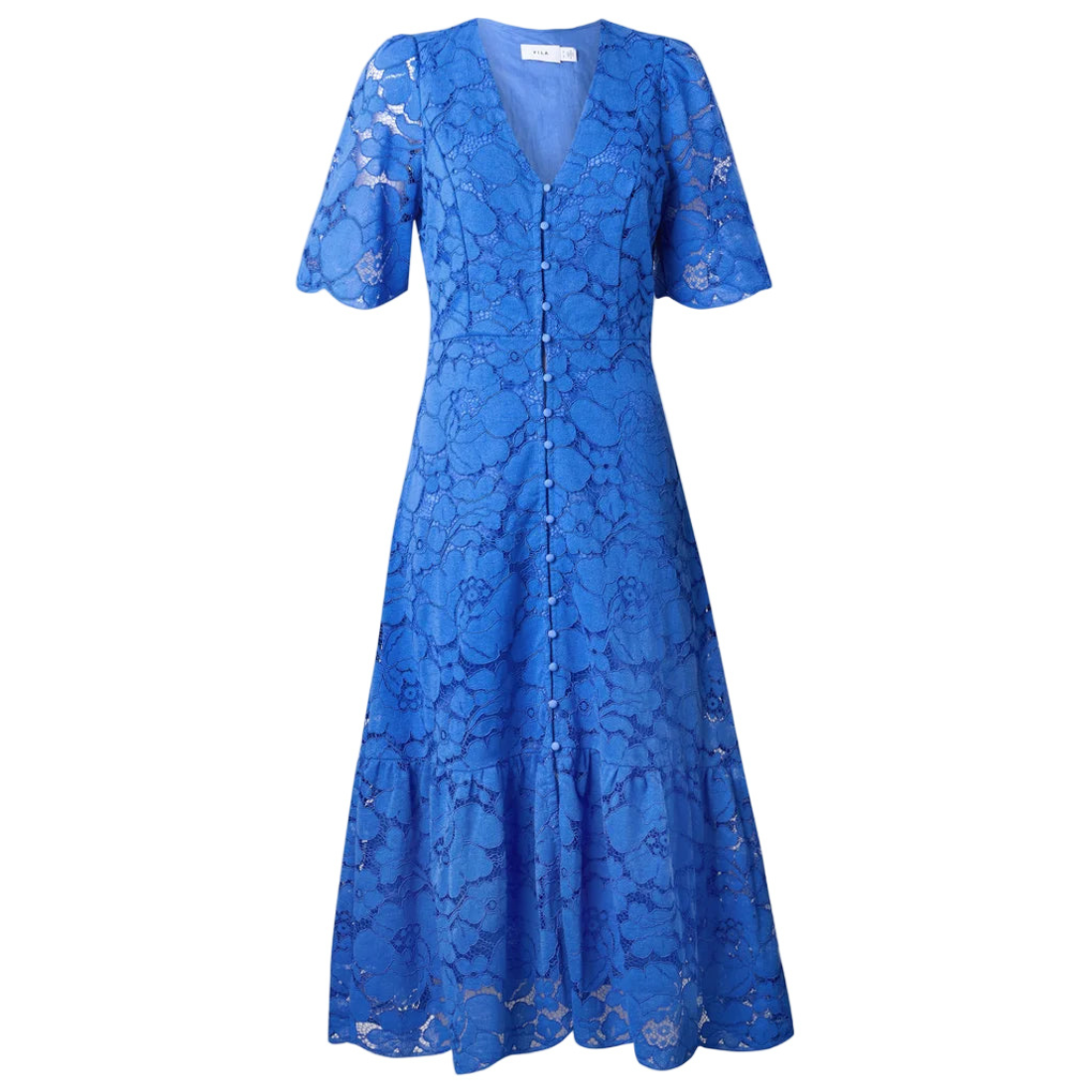 Vila - Viceren V-Neck 2/4 Midi Dress