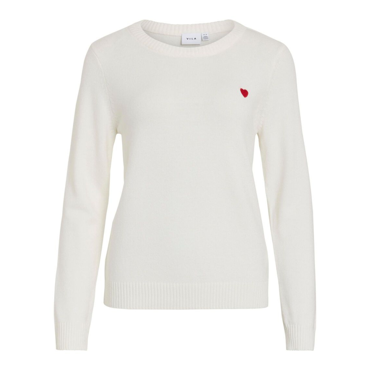 Vila - Viril O-neck Detail Knit Top