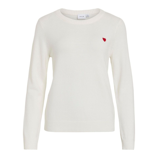 Vila - Viril O-neck Detail Knit Top