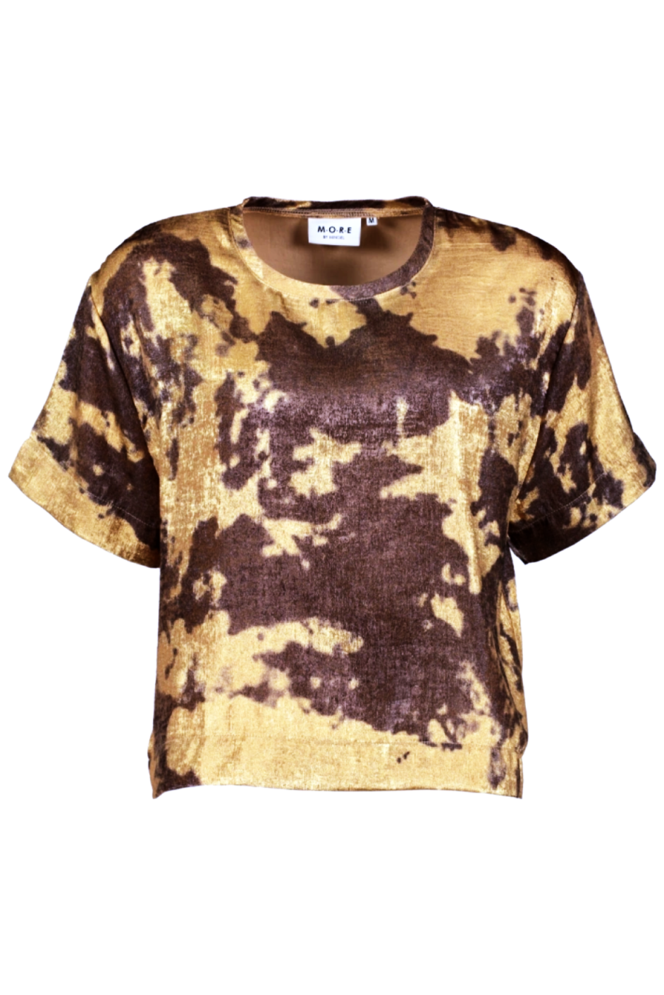 More by Mingel - Croppad T-shirt Guld/Svart